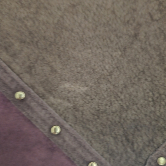 Worth New York Burgandy Green Suede Skirt Size 4 Studs Argyle Diamond Patchwork - Picture 9 of 10